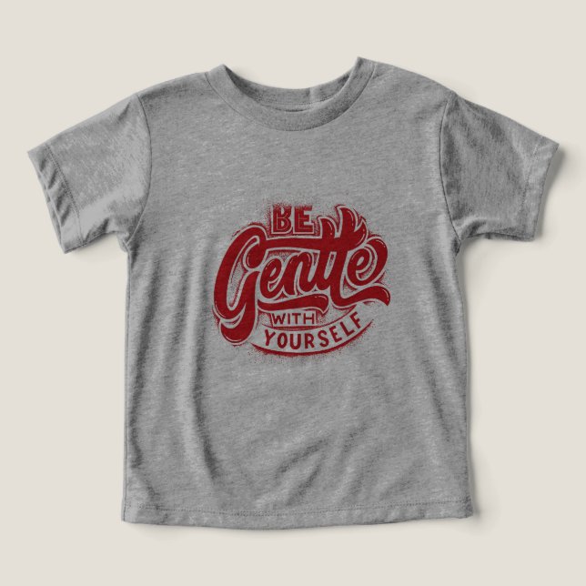 Red Inspiring Quote Typography T-Shirt Design Toddler T-shirt (Design Front)