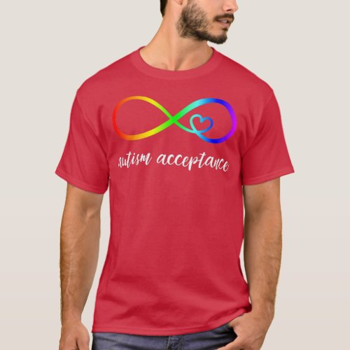 Red Instead Autism Autism Acceptance 1 T_Shirt