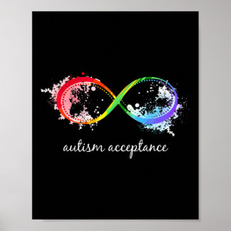 Red Instead Autism  Autism-Acceptance  Poster