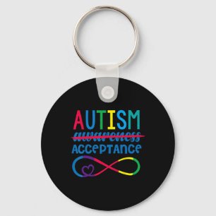 Red Instead Autism In April We Wear Red Autism Awa Keychain