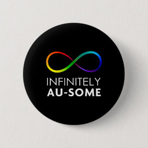Red Instead Autism - Infinitely Au-some Infinity  Button