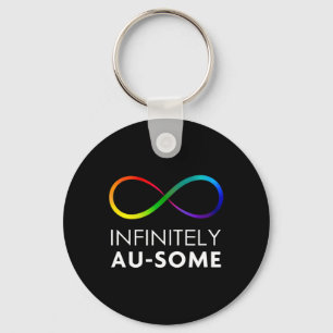 Red Instead Autism - Infinitely Au-some Infinity  Keychain
