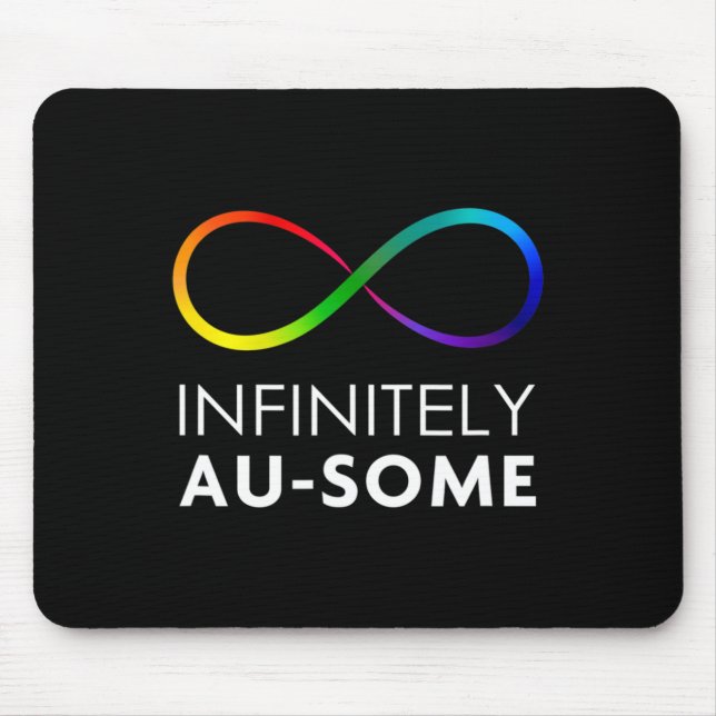 Red Instead Autism - Infinitely Au-some Infinity  Mouse Pad (Front)