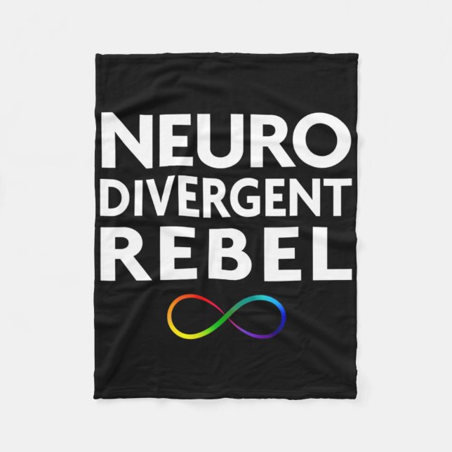 Red Instead Autism Neurodivergent Rebel  Fleece Blanket (Front)