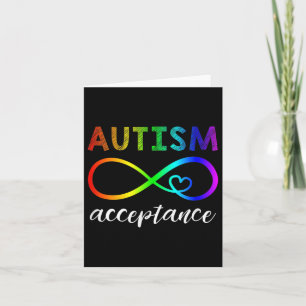 Red Instead Autism Shirt Autism Acceptance  Card