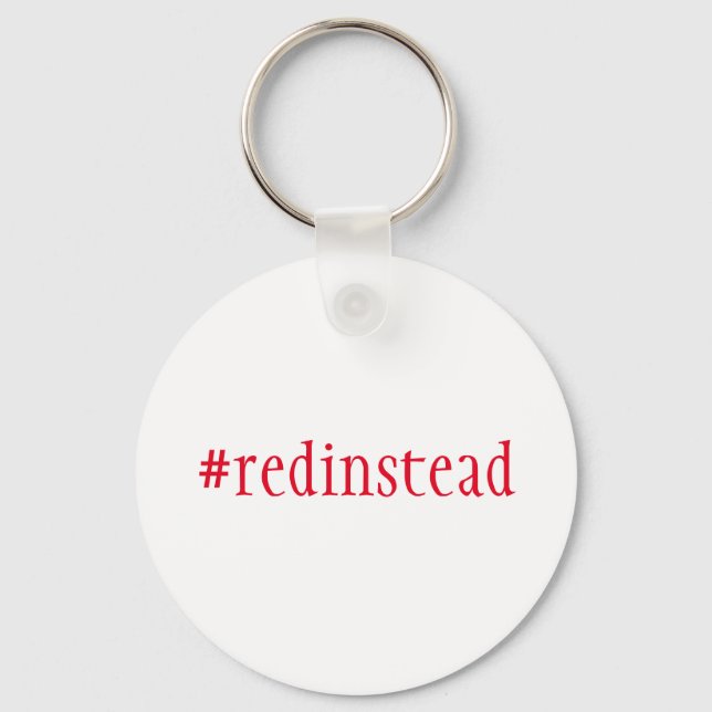 Red Instead Keychain (Front)