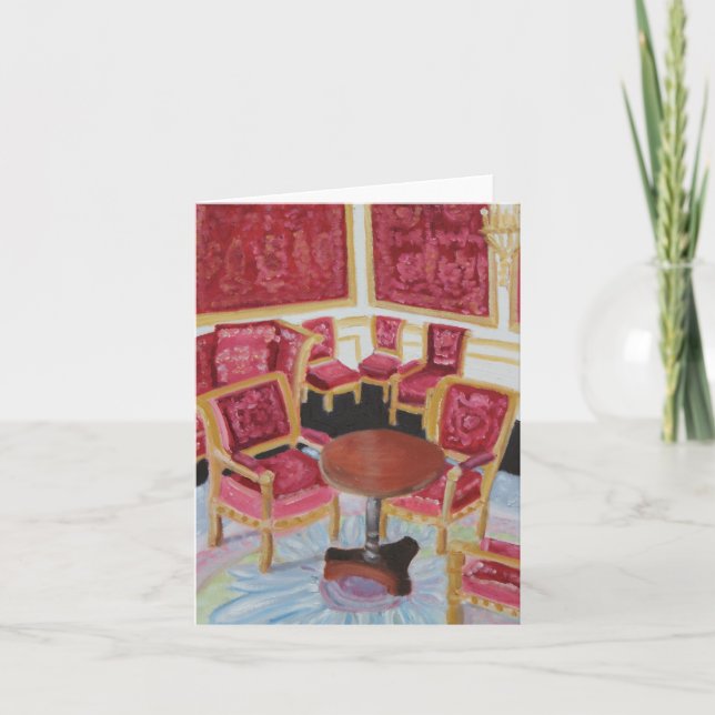 Red Interior:Chateau de Fontainebleau Card (Front)
