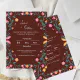 Red Intricate Floral Frame Wedding Invitation | Zazzle