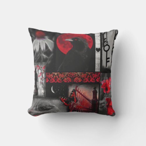 Red Intrigue Outdoor Pillow