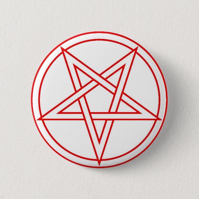 Red Inverted Pentacle Button (Front)