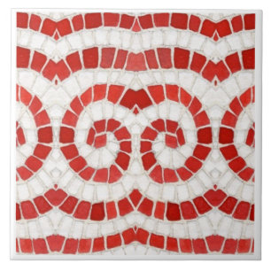 RED IONIC MOSAIC 6" Square Ceramic Tile