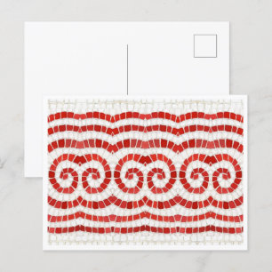 RED IONIC MOSAIC Postcard