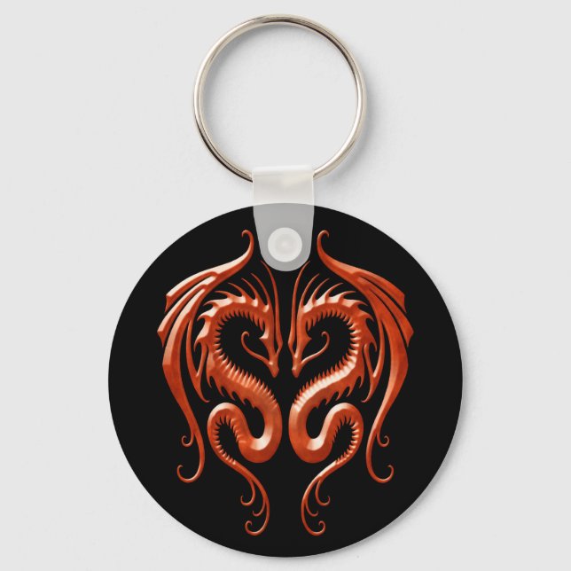 Red Iron Dragons Keychain (Front)