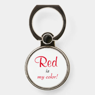 Red Is My Color Quote Phone Ring Stand