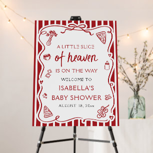 Red Italian A little slice of heaven Baby Shower Foam Board