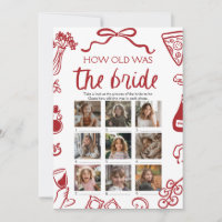 Red Italian Hand Drawn How Old Was The Bride Game