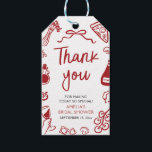 Red Italian Hand Drawn Pizza Pasta Bridal Shower Gift Tags<br><div class="desc">Add a flavorful touch to your celebration with these Red Italian Hand Drawn Pizza Pasta Bridal Shower Gift Tags! 🍕🍝💍 Featuring whimsical hand-sketched illustrations of pizza slices, pasta, and charming red details, these tags are perfect for labeling favors, gifts, or party bags. Ideal for an Italian-themed bridal shower, pizza party,...</div>