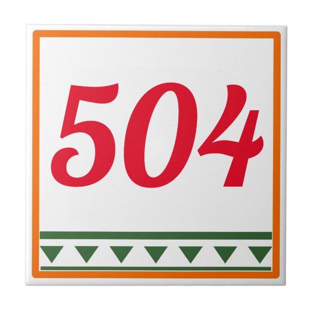 Red Italian Letters & Numbers, edit numbers Ceramic Tile (Front)