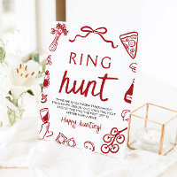 Red Italian Pasta Ring Hunt Bridal Shower Game