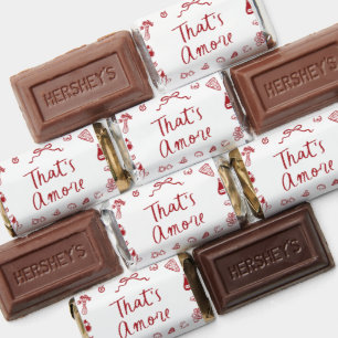 Red Italian That's Amore Pizza Engagement Party Hershey's Miniatures