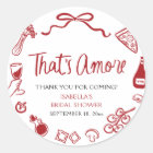 Red Italian That's Amore Pizza Pasta Bridal Shower