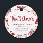 Red Italian That's Amore Pizza Pasta Bridal Shower Favor Tags<br><div class="desc">🍕 That’s Amore Favor Tags – Italian Pizza, Pasta & Love! ❤️ Add the perfect finishing touch to your bridal shower favors with these whimsical red Italian That’s Amore tags. Featuring charming hand-drawn pizza slices, pasta bowls, wine glasses, and romantic doodles, they bring a fun, authentic Italian flair to your...</div>