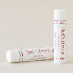 Red Italian That's Amore Pizza Pasta Bridal Shower Lip Balm<br><div class="desc">💋 That’s Amore Bridal Shower Lip Balm – Italian-Inspired Favors They’ll Love! ❤️🍕 Treat your guests to a sweet, practical keepsake with these That’s Amore lip balms! Featuring whimsical hand-drawn pizza, pasta, and wine doodles in a charming red-and-white Italian theme, they’re the perfect way to add a playful yet elegant...</div>