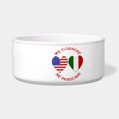 Red Italian USA Country Heritage Bowl