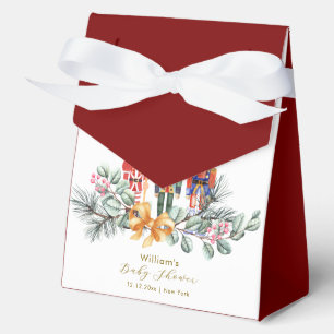 Red It's Cold Outside Nutcracker Baby Shower  Favor Boxes