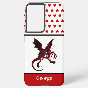 Red Jabberwocky Dragon Vintage Alice in Wonderland Samsung Galaxy S21 Ultra Case