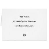 Red Jacket by Cynthia Wenslow Cards (Back Horizontal)