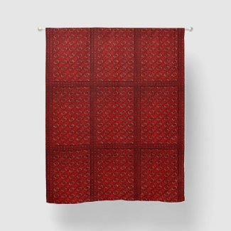 red jacquard pattern - oriental rug look Curtain
