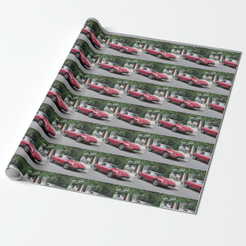 Red Jaguar E Type Cabriolet Wrapping Paper