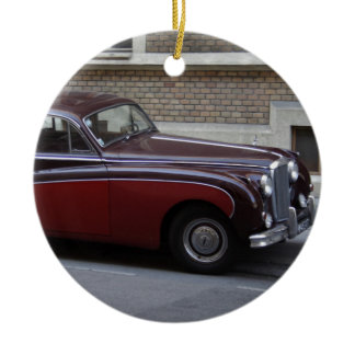 Red Jaguar Mark IX Ceramic Ornament