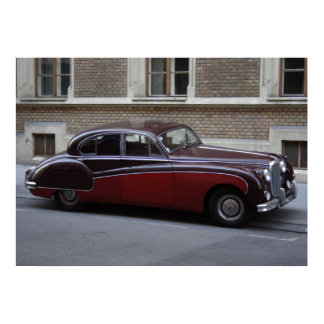 Red Jaguar Mark IX Poster