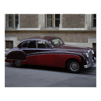 Red Jaguar Mark IX Poster