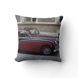 Red Jaguar Mark IX Throw Pillow