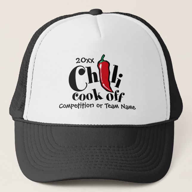 Red Jalapeno Chili Cook Off Contest Trucker Hat (Front)