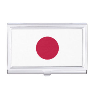 Red Japan Sun Business Card Case
