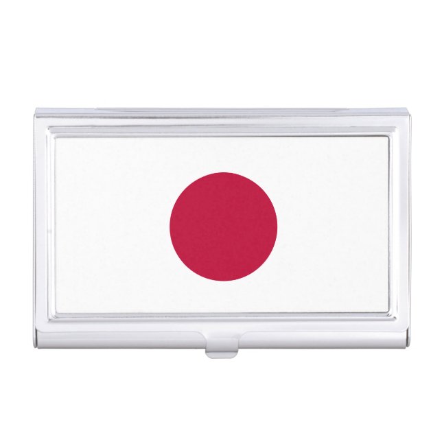 Red Japan Sun Business Card Case (Front)