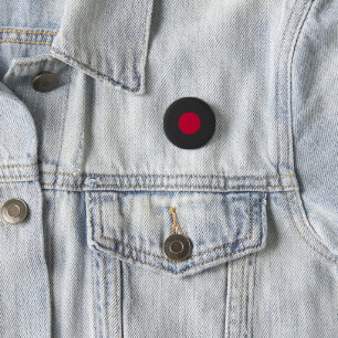 Red Japan Sun Button