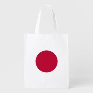 Red Japan Sun Grocery Bag