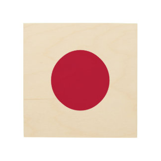Red Japan Sun Wood Wall Art