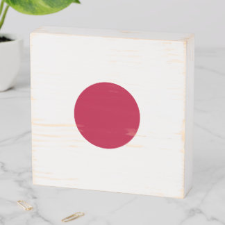 Red Japan Sun Wooden Box Sign