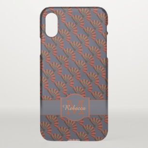 Red Japanese Antique Fans Personalised iPhone X Case