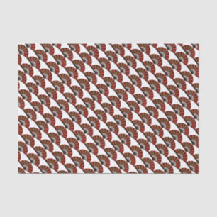 Red Japanese Antique Fans Tissue Paper