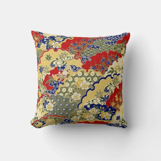 Red japanese cushion cover