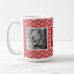 Red Japanese Pattern | LOVE with Photos Coffee Mug