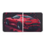 Red Japanese Supra Car Gift for Him Mancave Beer Pong Table