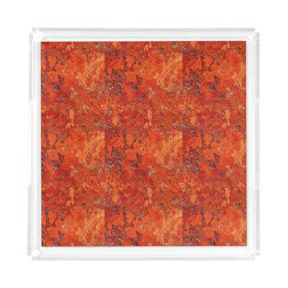 Red Jasper Design Acrylic Tray